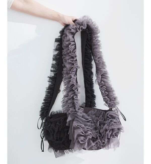 le.coeur blanc「チュールフリル2WAYショルダー」|ショルダー・メッセンジャー|グレー