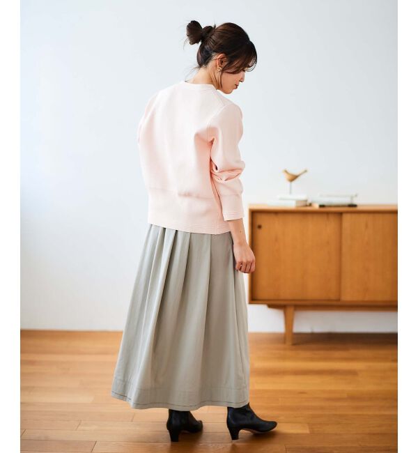 le.coeur blanc「ナイロンタックギャザーダブルヘムスカート」|スカート|