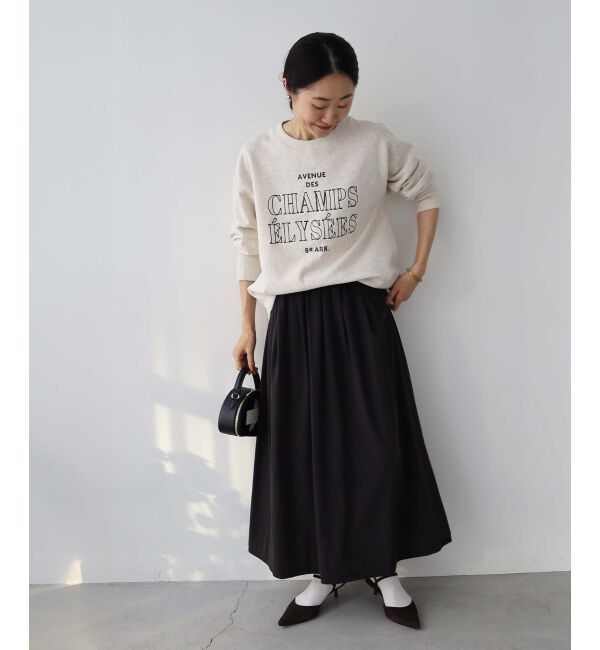 le.coeur blanc「ナイロンタックギャザーダブルヘムスカート」|スカート|