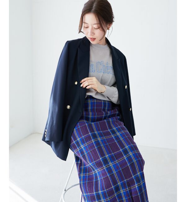 le.coeur blanc「ダブルブレストジャケット」|その他|ネイビー