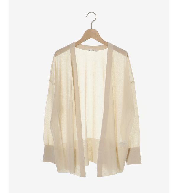  「《手洗い可能》シアーミドル丈カーディガン」|カーディガン|