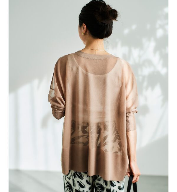  「《手洗い可能》シアーミドル丈カーディガン」|カーディガン|