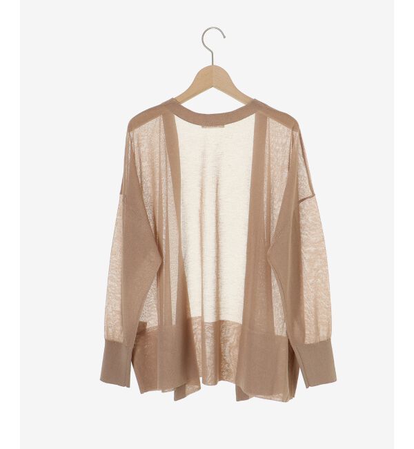  「《手洗い可能》シアーミドル丈カーディガン」|カーディガン|