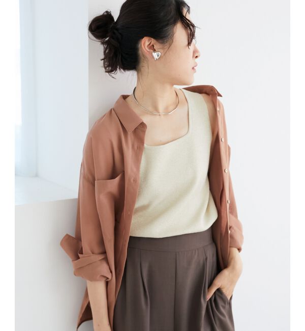  「スクエアニットタンク」|タンクトップ|