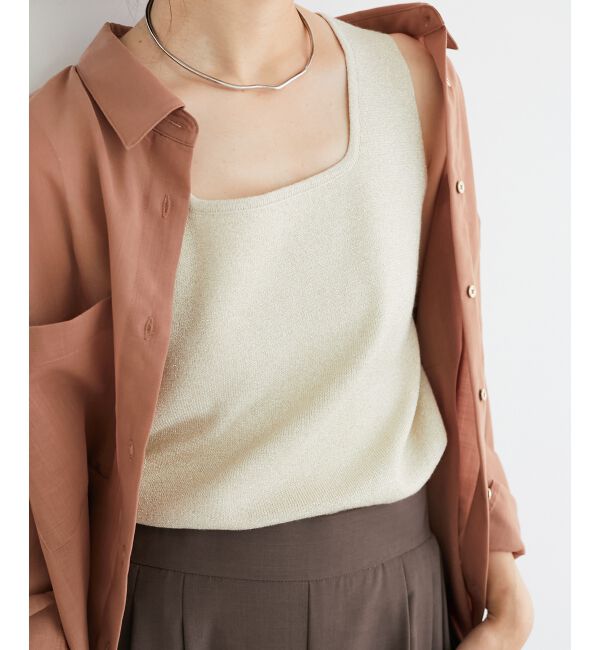  「スクエアニットタンク」|タンクトップ|