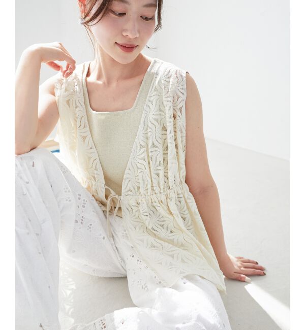  「スクエアニットタンク」|タンクトップ|