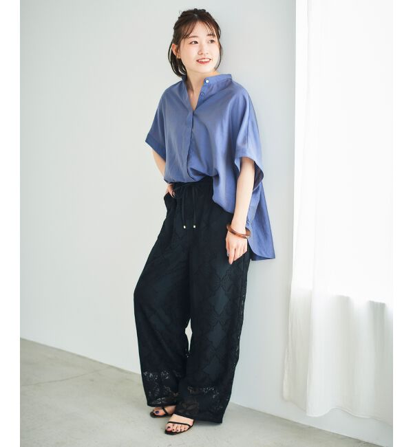  「《手洗い可能》パッチワーク風レースイージーパンツ」|その他|