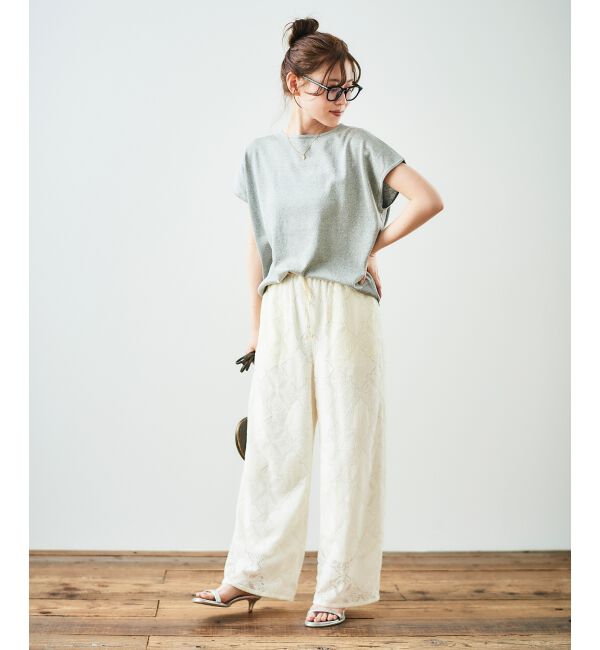 「《手洗い可能》パッチワーク風レースイージーパンツ」|その他|