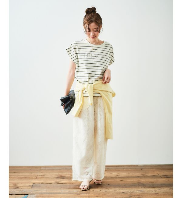  「《手洗い可能》パッチワーク風レースイージーパンツ」|その他|