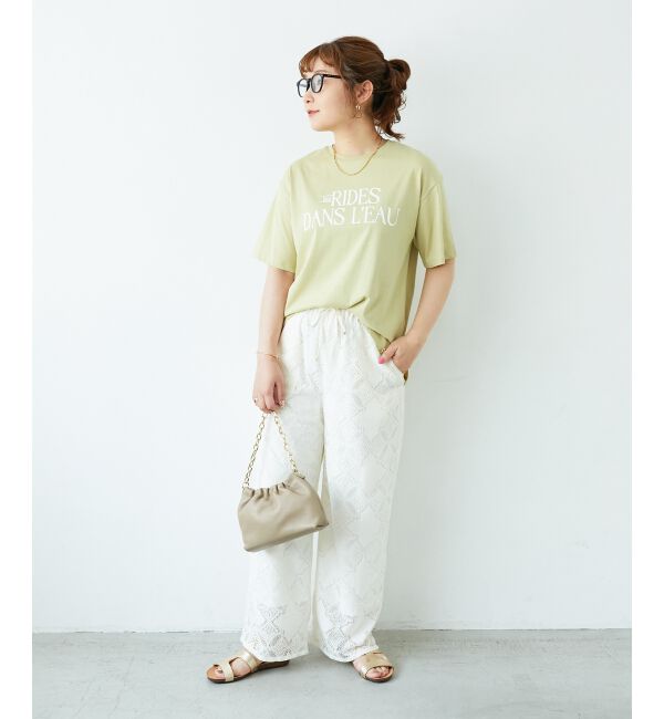  「《手洗い可能》パッチワーク風レースイージーパンツ」|その他|