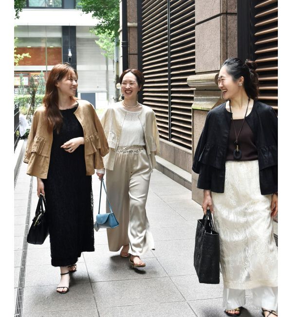  「《着映え◎》コットン麻フリルティアードジャケット」|その他|