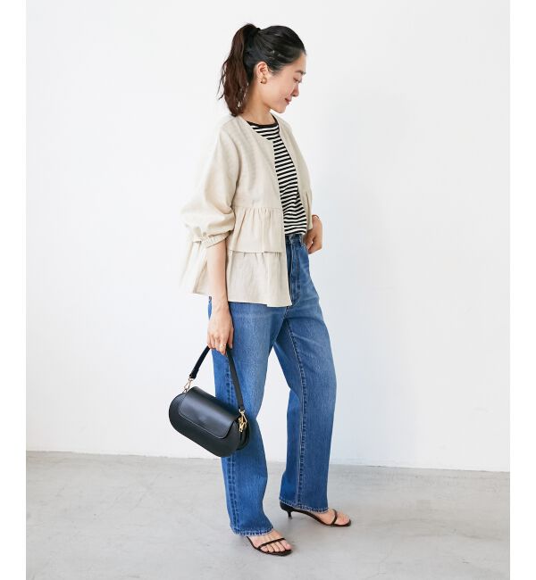  「《着映え◎》コットン麻フリルティアードジャケット」|その他|