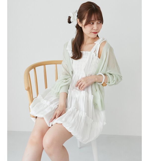 「肩リボンバルーンチュニック」|シャツ・ブラウス|
