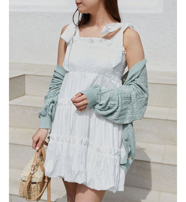  「肩リボンバルーンチュニック」|シャツ・ブラウス|