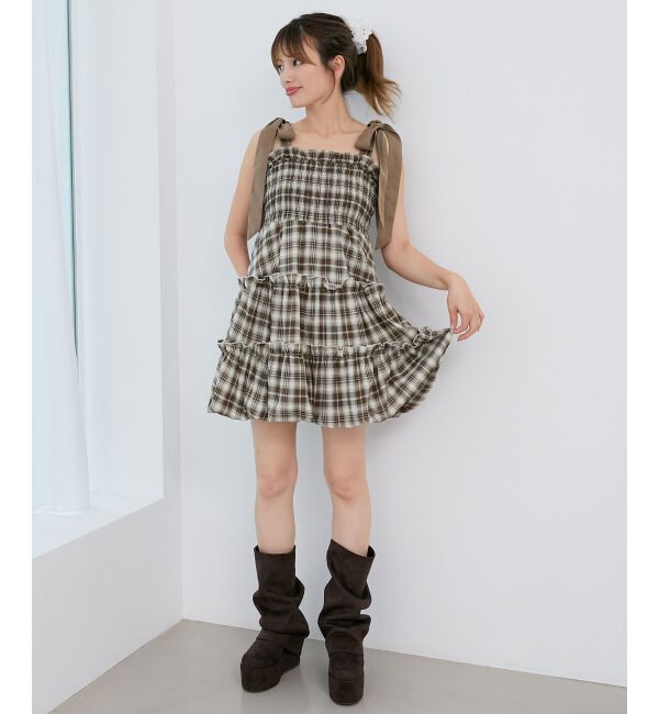  「肩リボンバルーンチュニック」|シャツ・ブラウス|