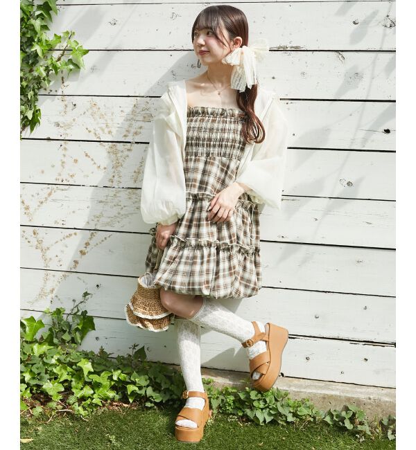  「肩リボンバルーンチュニック」|シャツ・ブラウス|