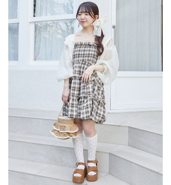  「肩リボンバルーンチュニック」|シャツ・ブラウス|