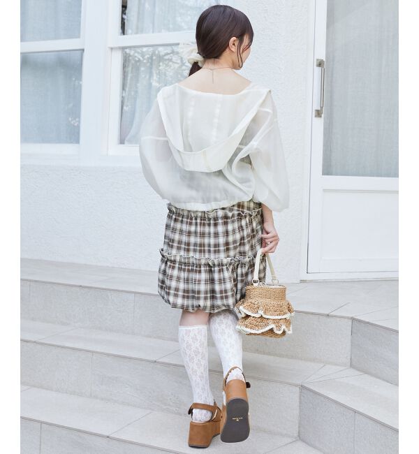  「肩リボンバルーンチュニック」|シャツ・ブラウス|