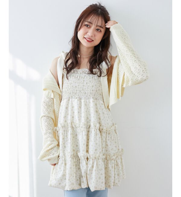  「肩リボンバルーンチュニック」|シャツ・ブラウス|