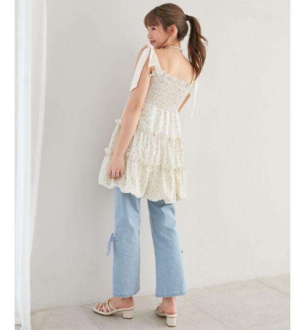  「肩リボンバルーンチュニック」|シャツ・ブラウス|