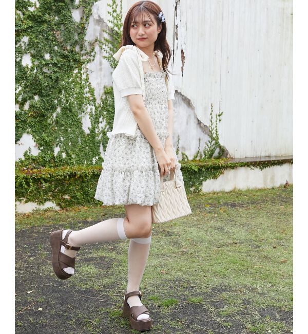  「肩リボンバルーンチュニック」|シャツ・ブラウス|