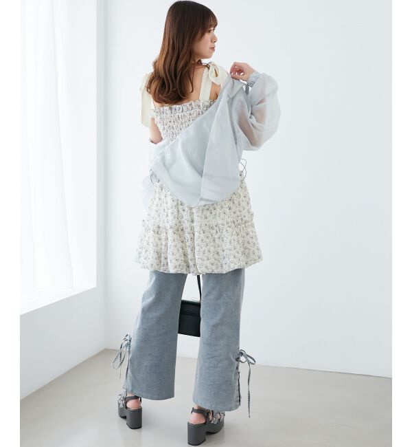  「肩リボンバルーンチュニック」|シャツ・ブラウス|