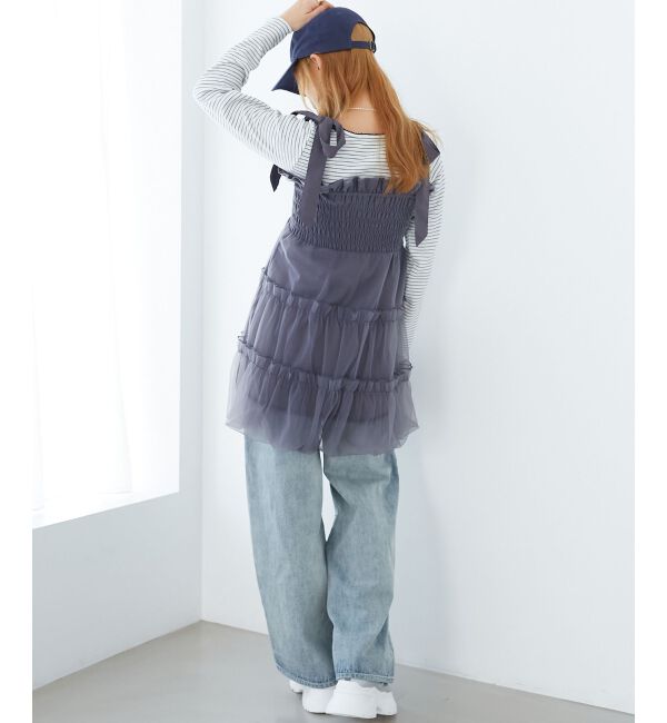  「肩リボンバルーンチュニック」|シャツ・ブラウス|