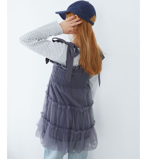  「肩リボンバルーンチュニック」|シャツ・ブラウス|