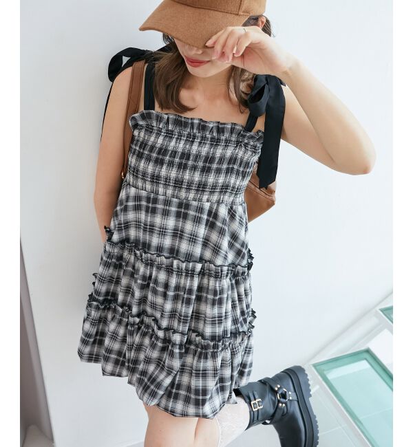  「肩リボンバルーンチュニック」|シャツ・ブラウス|