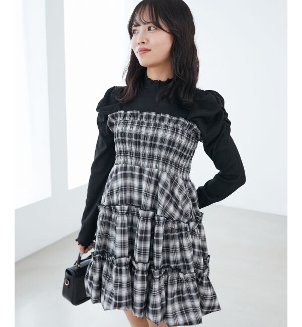  「肩リボンバルーンチュニック」|シャツ・ブラウス|