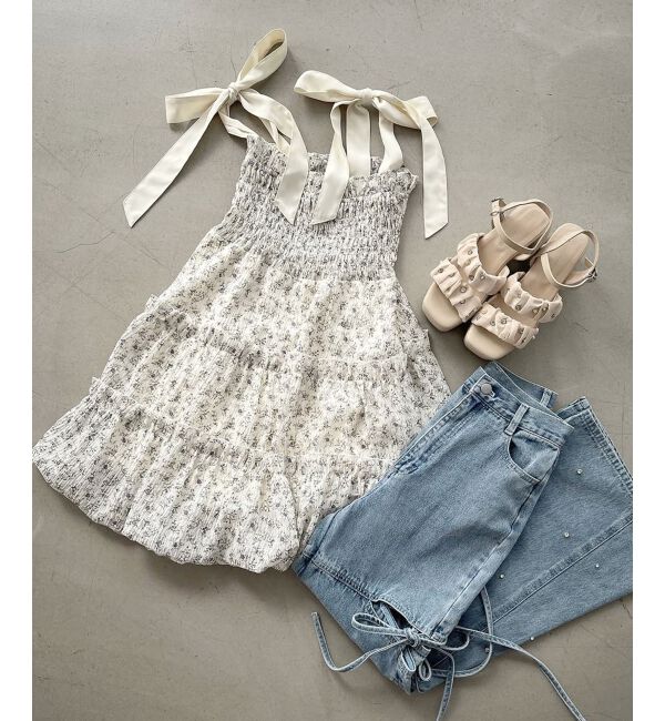  「肩リボンバルーンチュニック」|シャツ・ブラウス|