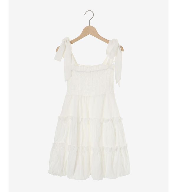  「肩リボンバルーンチュニック」|シャツ・ブラウス|