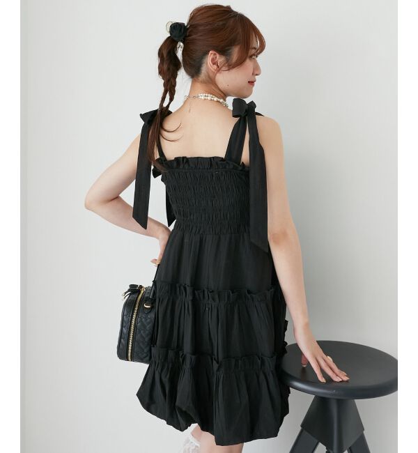  「肩リボンバルーンチュニック」|シャツ・ブラウス|