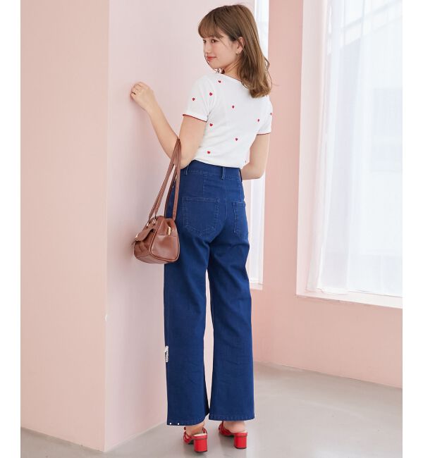  「ガーリーモチーフエンブロイダリーT」|Tシャツ・カットソー|