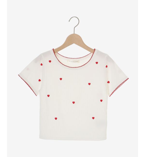  「ガーリーモチーフエンブロイダリーT」|Tシャツ・カットソー|