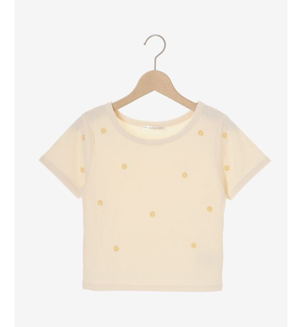  「ガーリーモチーフエンブロイダリーT」|Tシャツ・カットソー|