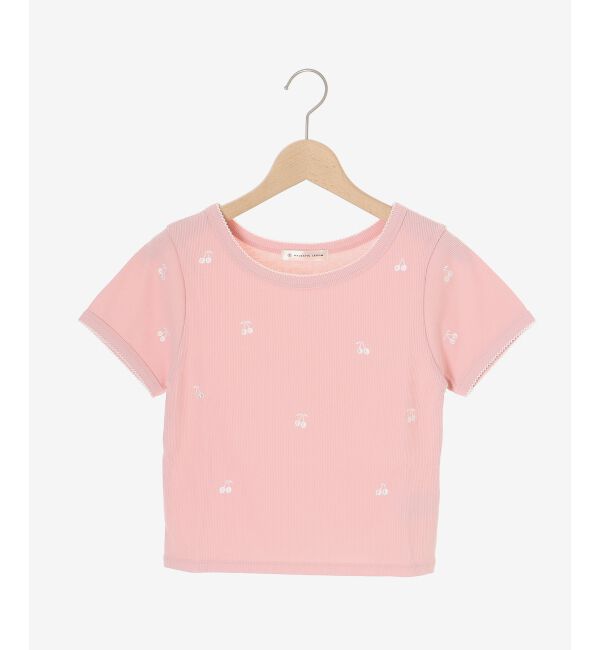  「ガーリーモチーフエンブロイダリーT」|Tシャツ・カットソー|