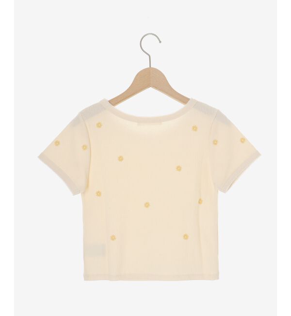  「ガーリーモチーフエンブロイダリーT」|Tシャツ・カットソー|