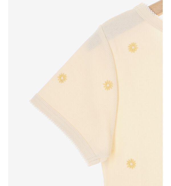  「ガーリーモチーフエンブロイダリーT」|Tシャツ・カットソー|