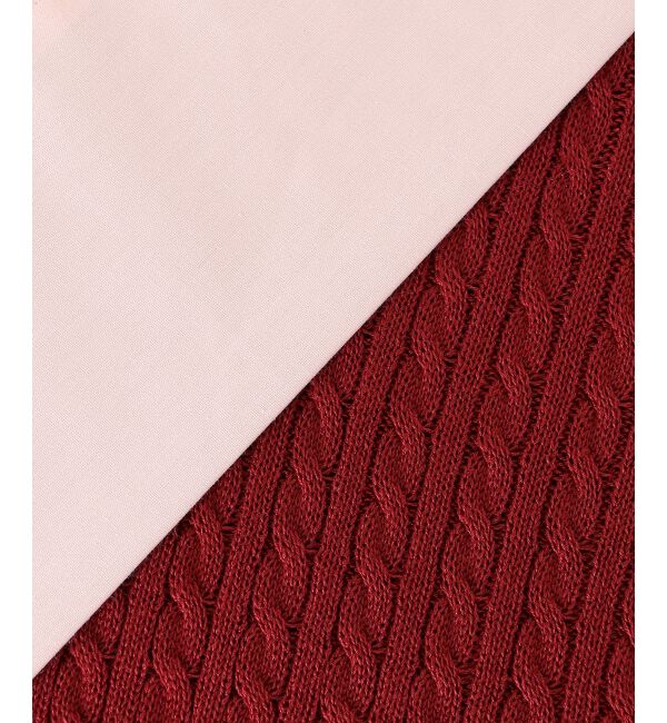  「リボンセットドッキング半袖ニット」|ニット・セーター|