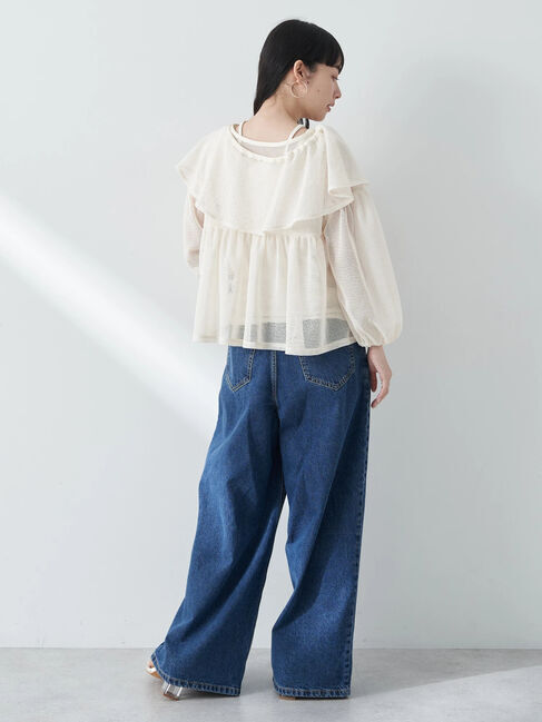 earth music&ecology「マルチwayカラーメッシュブラウス」|シャツ・ブラウス|