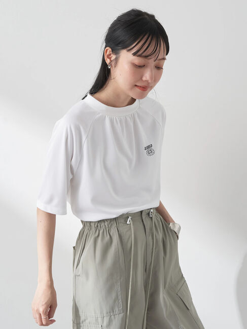 earth music&ecology「スポーティー刺繍ロゴT」|Tシャツ・カットソー|