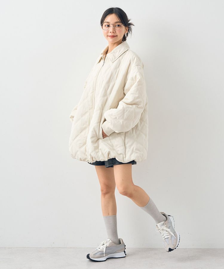 earth music&ecology「ダブルステッチキルティングコート」|ブルゾン・スタジャン|