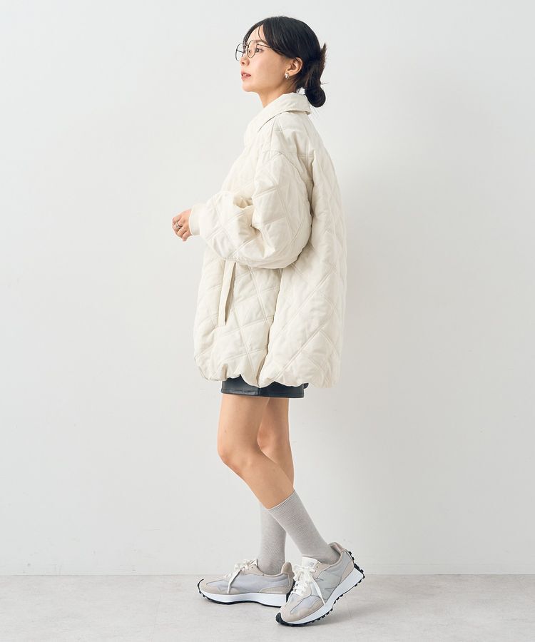 earth music&ecology「ダブルステッチキルティングコート」|ブルゾン・スタジャン|