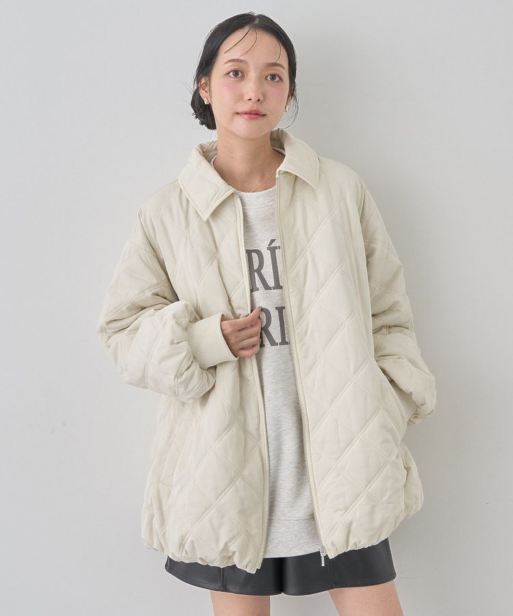 earth music&ecology「ダブルステッチキルティングコート」|ブルゾン・スタジャン|