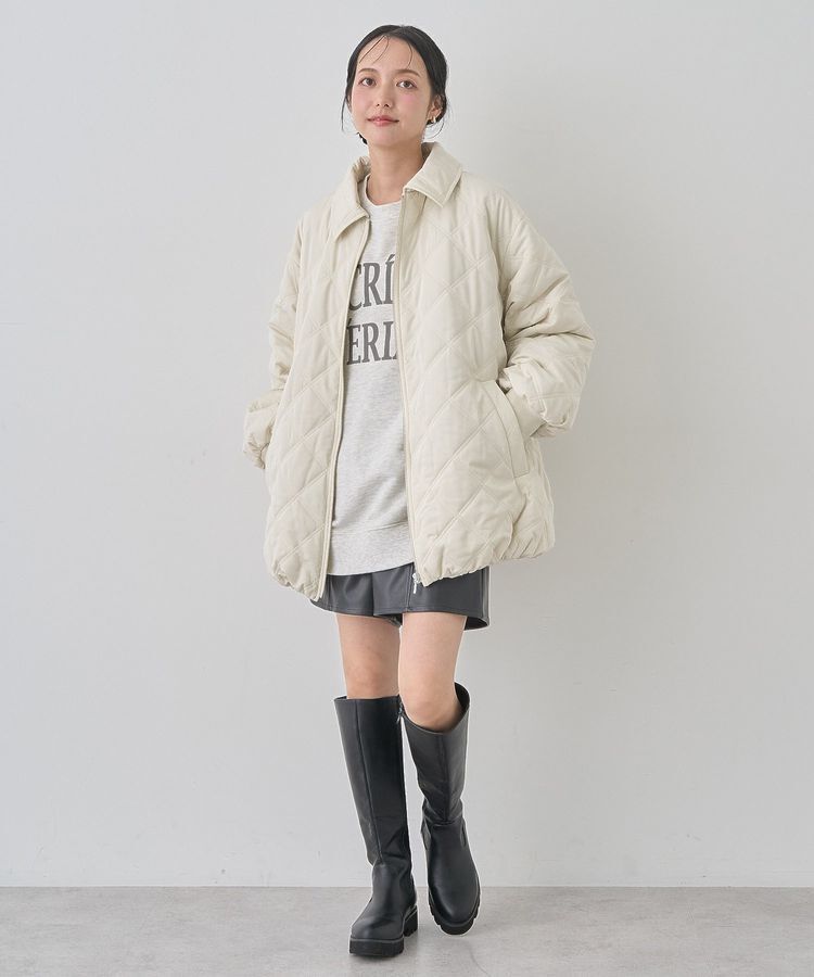 earth music&ecology「ダブルステッチキルティングコート」|ブルゾン・スタジャン|