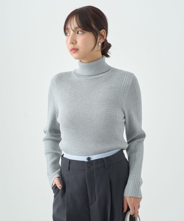 earth music&ecology「ラメタートルネックニットプルオーバー」|ニット・セーター|