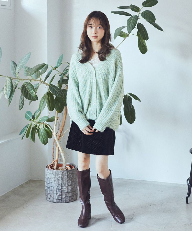 earth music&ecology「ふわふわMIXヤーンカーディガン」|カーディガン|