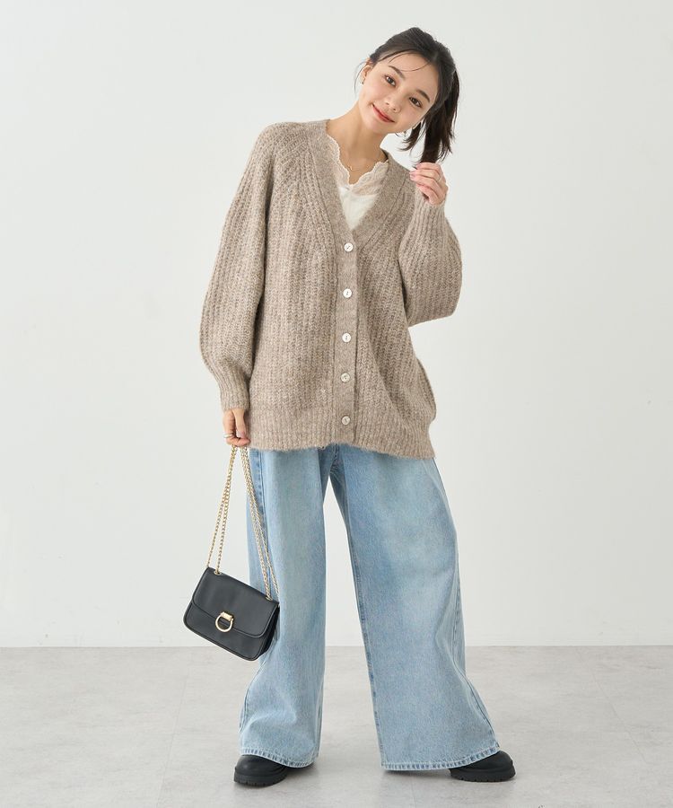 earth music&ecology「ふわふわMIXヤーンカーディガン」|カーディガン|