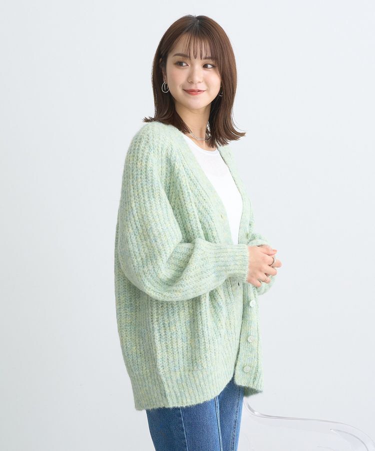 earth music&ecology「ふわふわMIXヤーンカーディガン」|カーディガン|